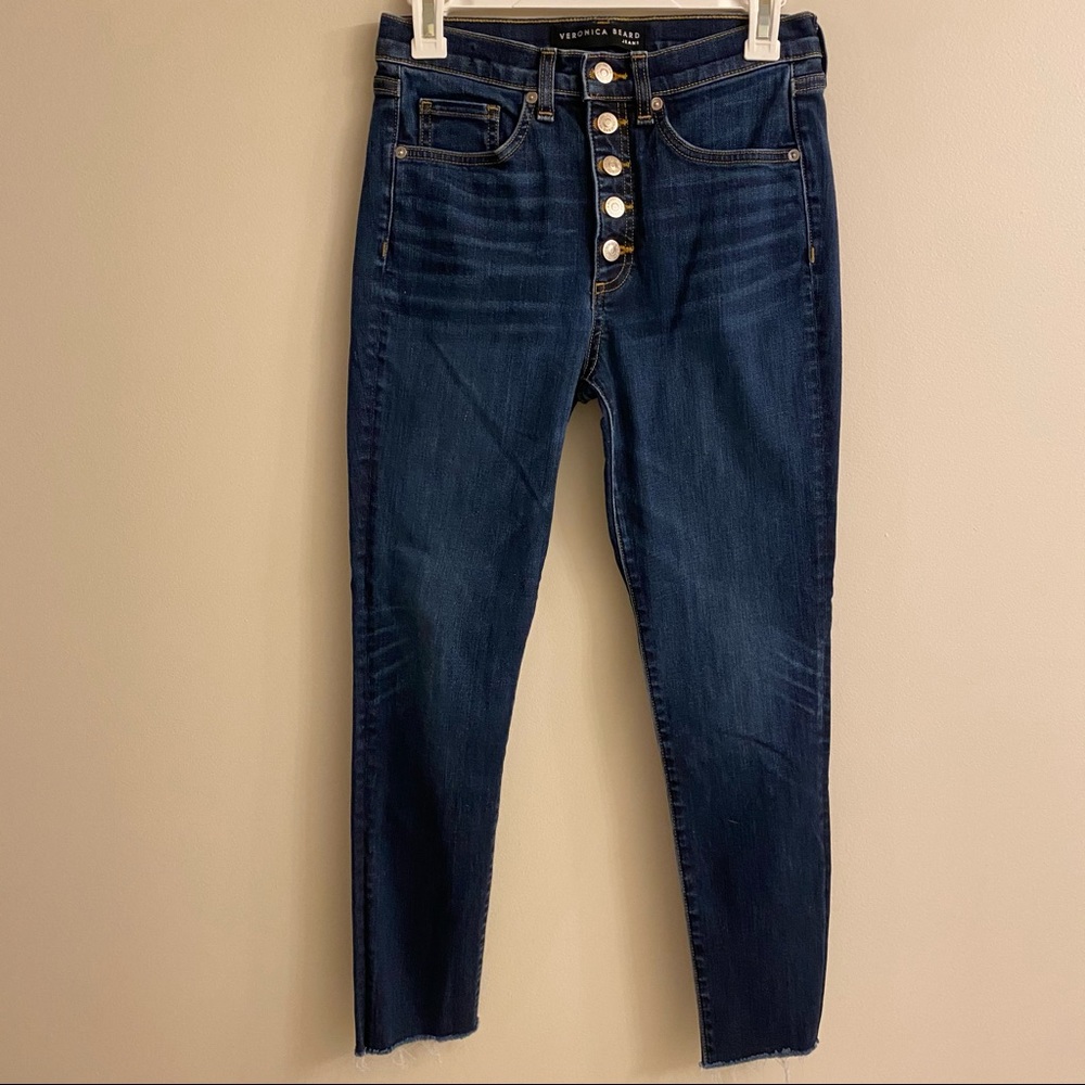 Veronica Beard Debbie 10” Skinny Button Fly Jeans